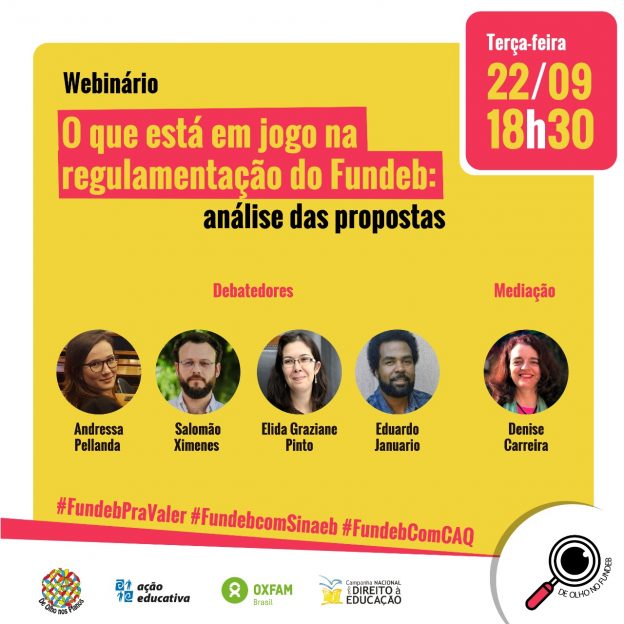 Webinário discute propostas de regulamentação do Novo Fundeb