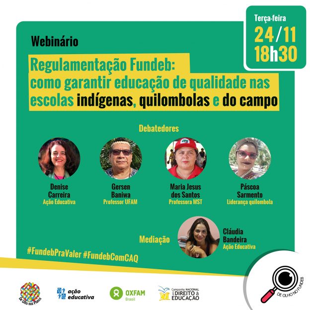 Webinário discute desafios enfrentados na educação indígena, quilombola e do campo