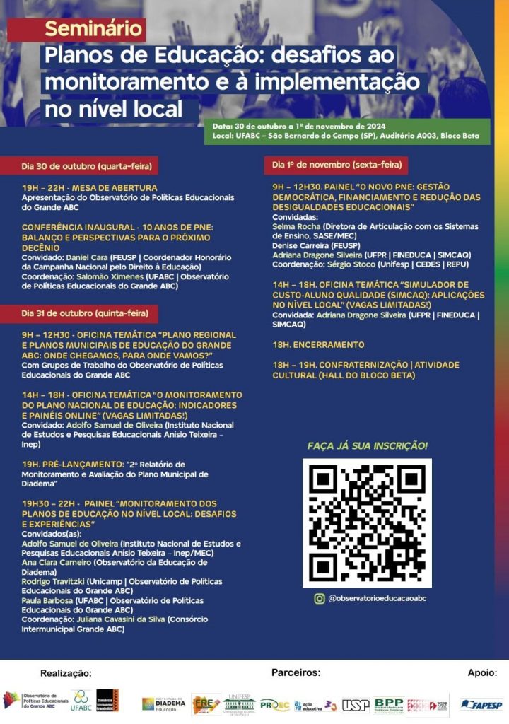 Seminário debaterá os resultados dos Planos Decenais de Educação dos municípios do Grande ABC